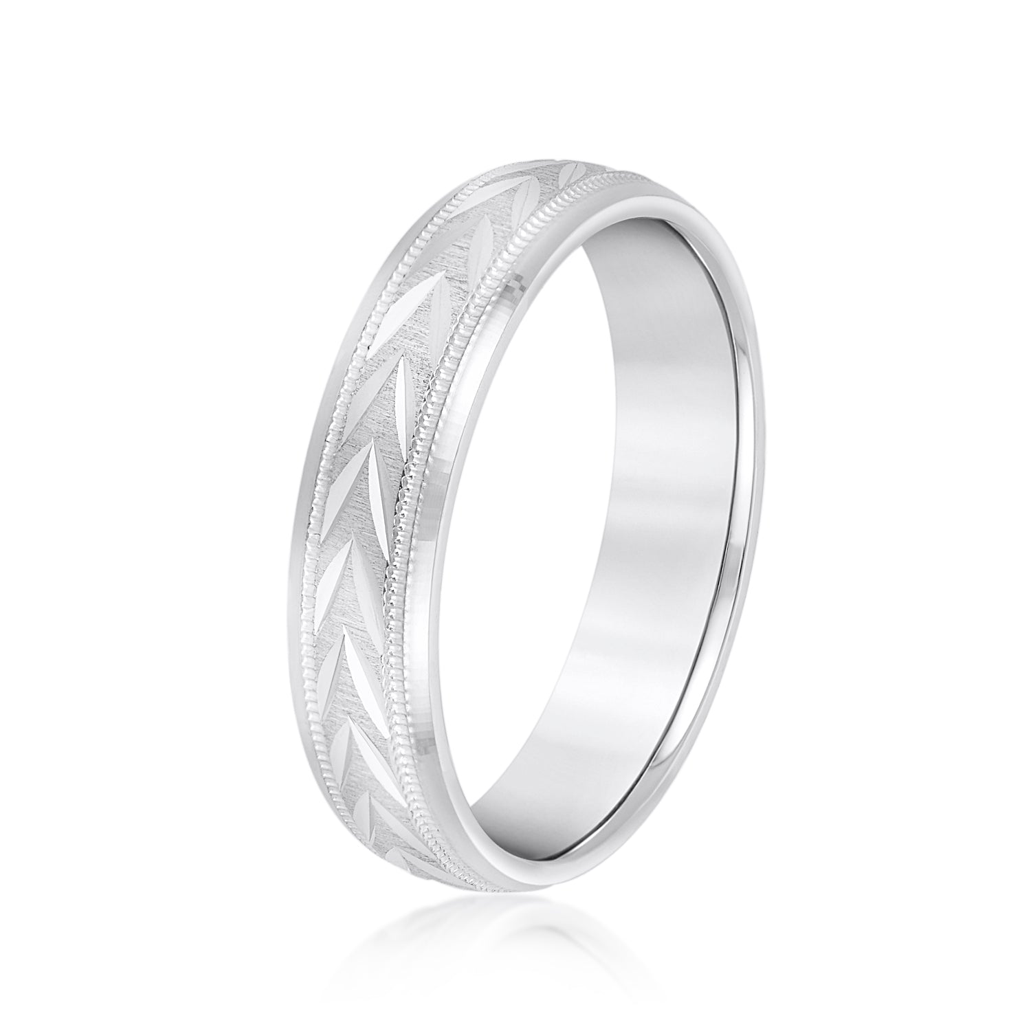 Men's Wheat Crown Comfort Fit Wedding Band-VIRABYANI